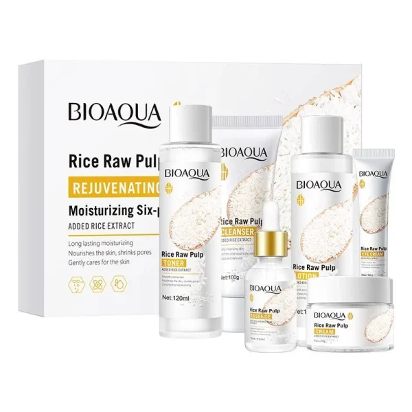 BioAqua 6-Step Rice Raw Pulp Facial Skin Care Kit