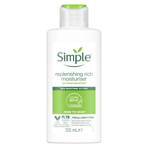 Simple Kind to Skin Replenishing Rich Moisturiser with Vitamin B5+E & Niacinamide