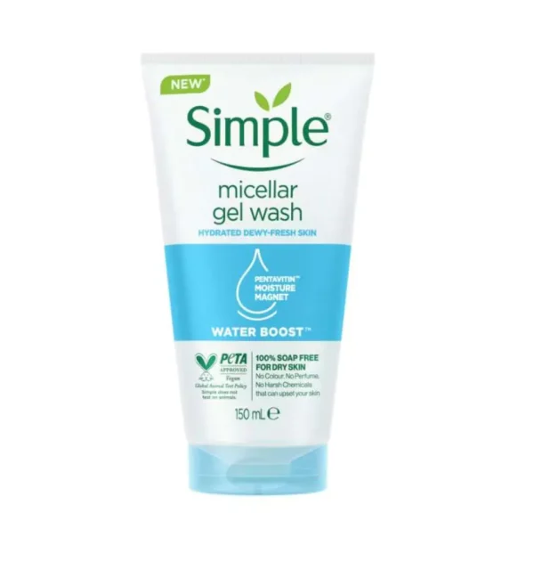 Simple Water Boost Micellar Facial Gel Wash 150ml