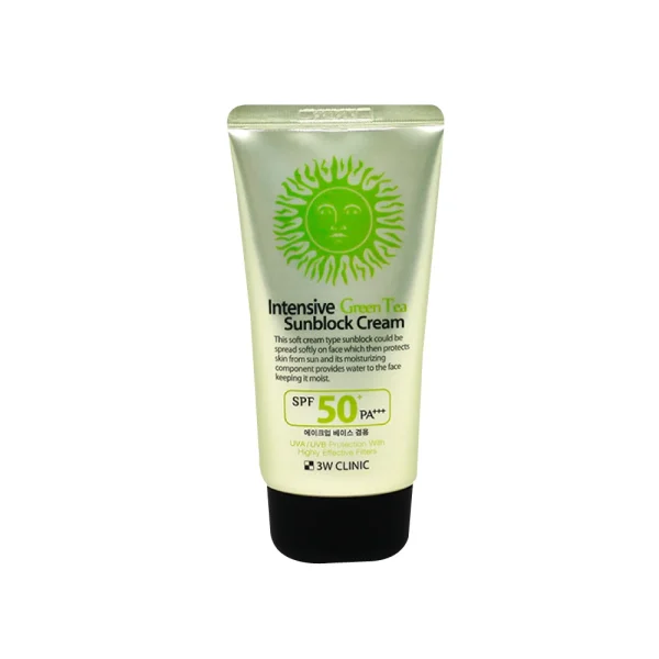 3W Clinic Intensive Green Tea Sunblock Cream SPF50+ PA+++ 70ml